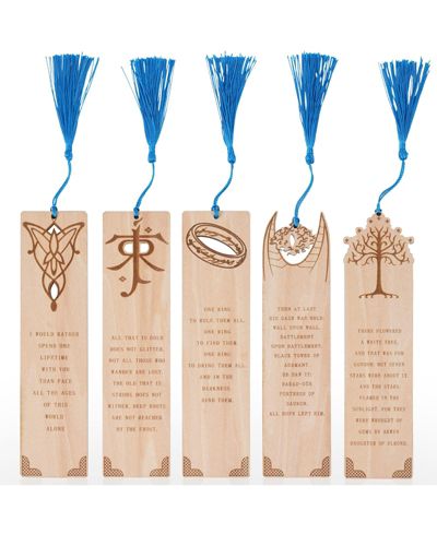 GNUADZ Lord of Rings Wooden Bookmarks Set