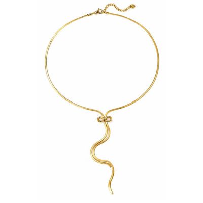 Rebl Jewelry Bow Lariat Pendant Necklace