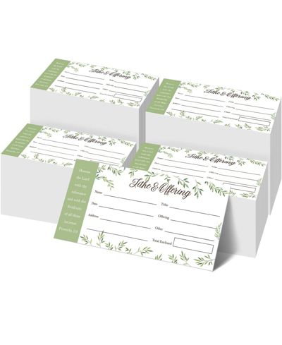 GNUADZ Church Offering Envelopes Tithes and Donations Botanical Design