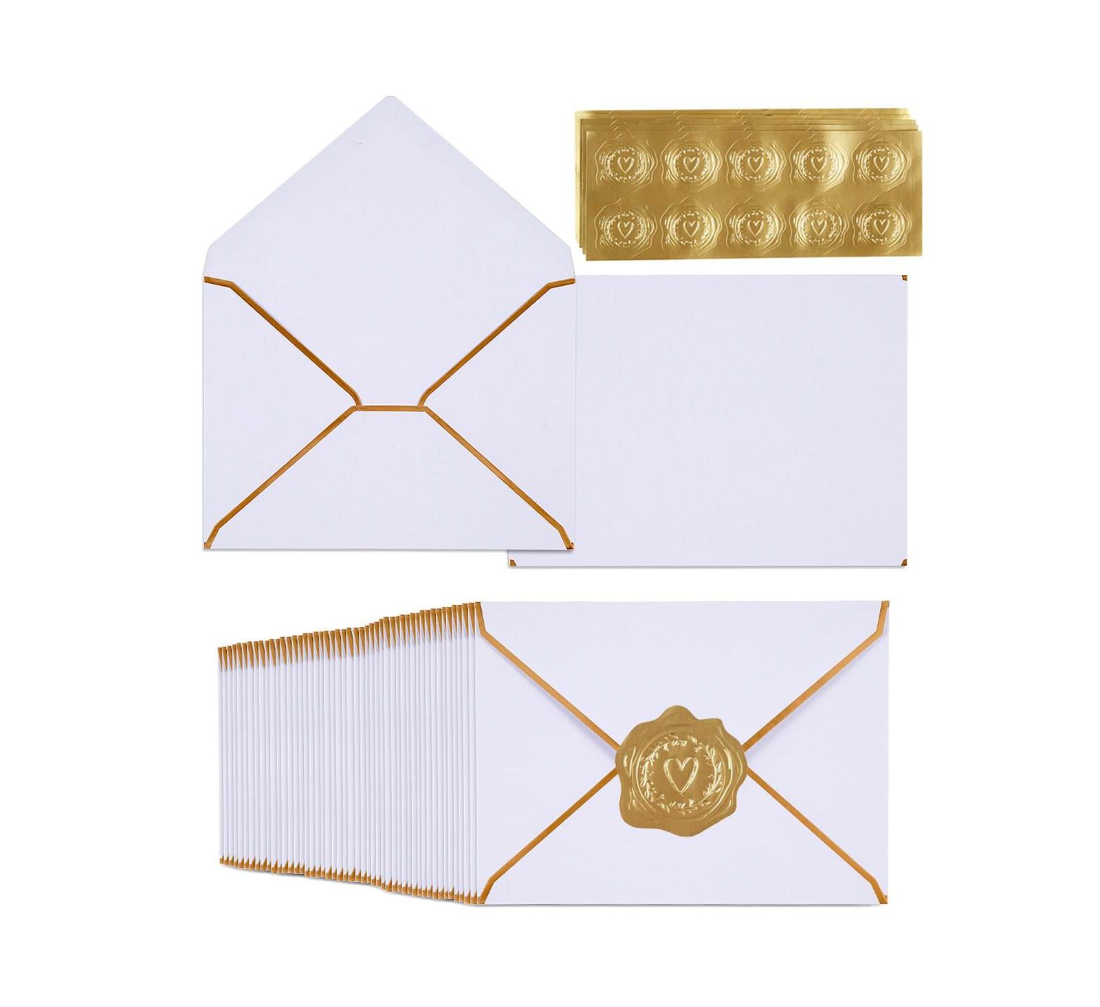 GNUADZ Christmas A7 Envelopes With Border For Invitations Gift Cards