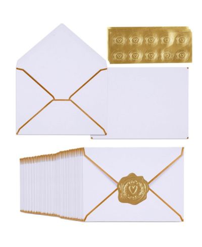 GNUADZ Christmas A7 Envelopes With Border For Invitations Gift Cards