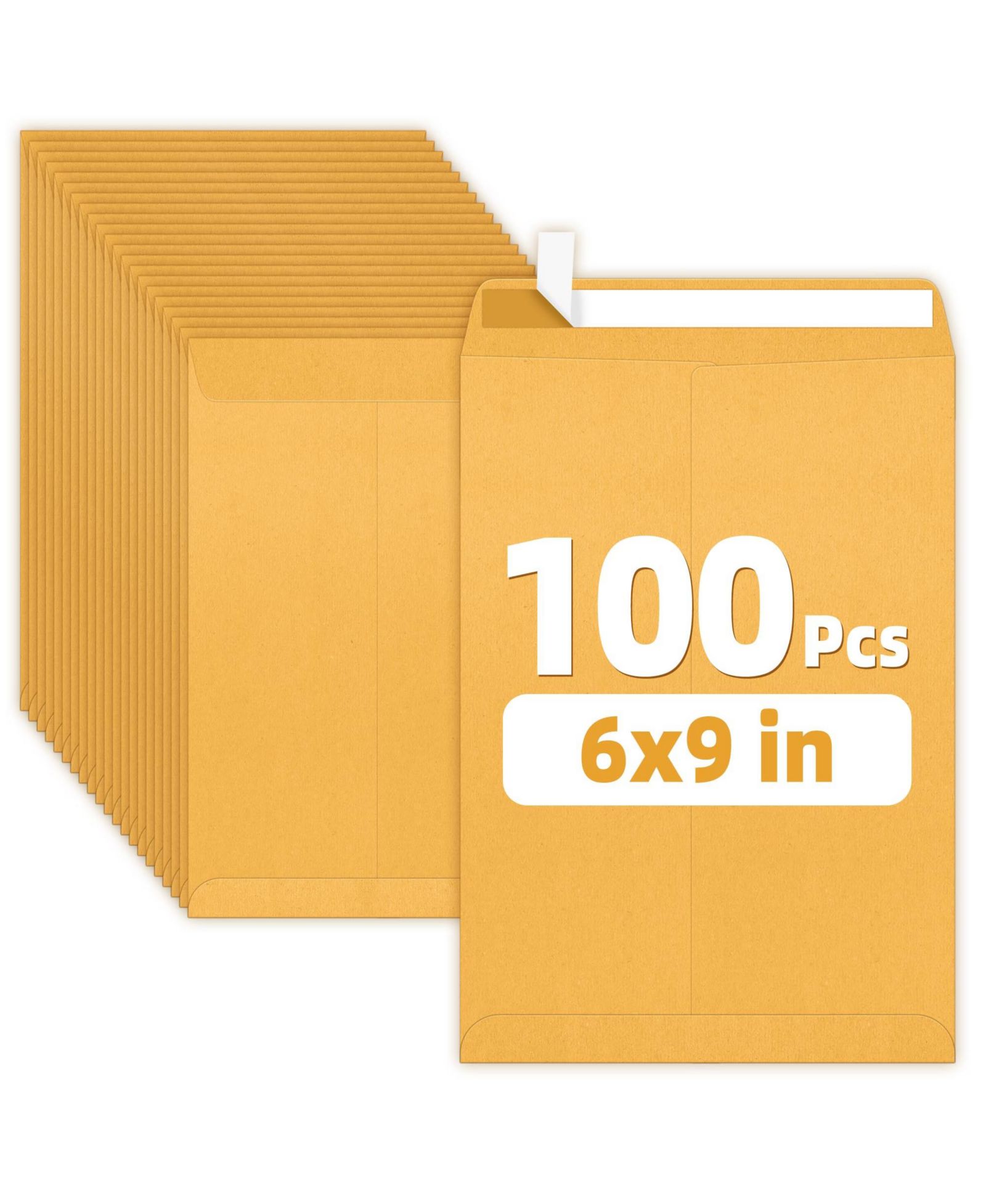 GNUADZ Конверты Manilla Quick-seal Security Catalog Mailing 100 шт.