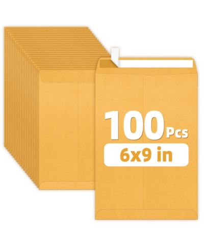 GNUADZ Конверты Manilla Quick-seal Security Catalog Mailing 100 шт.