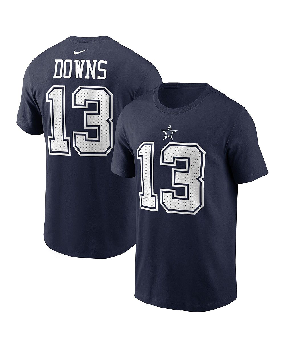 Nike Мужская футболка Caleb Downs Navy Dallas Cowboys с именем и номером