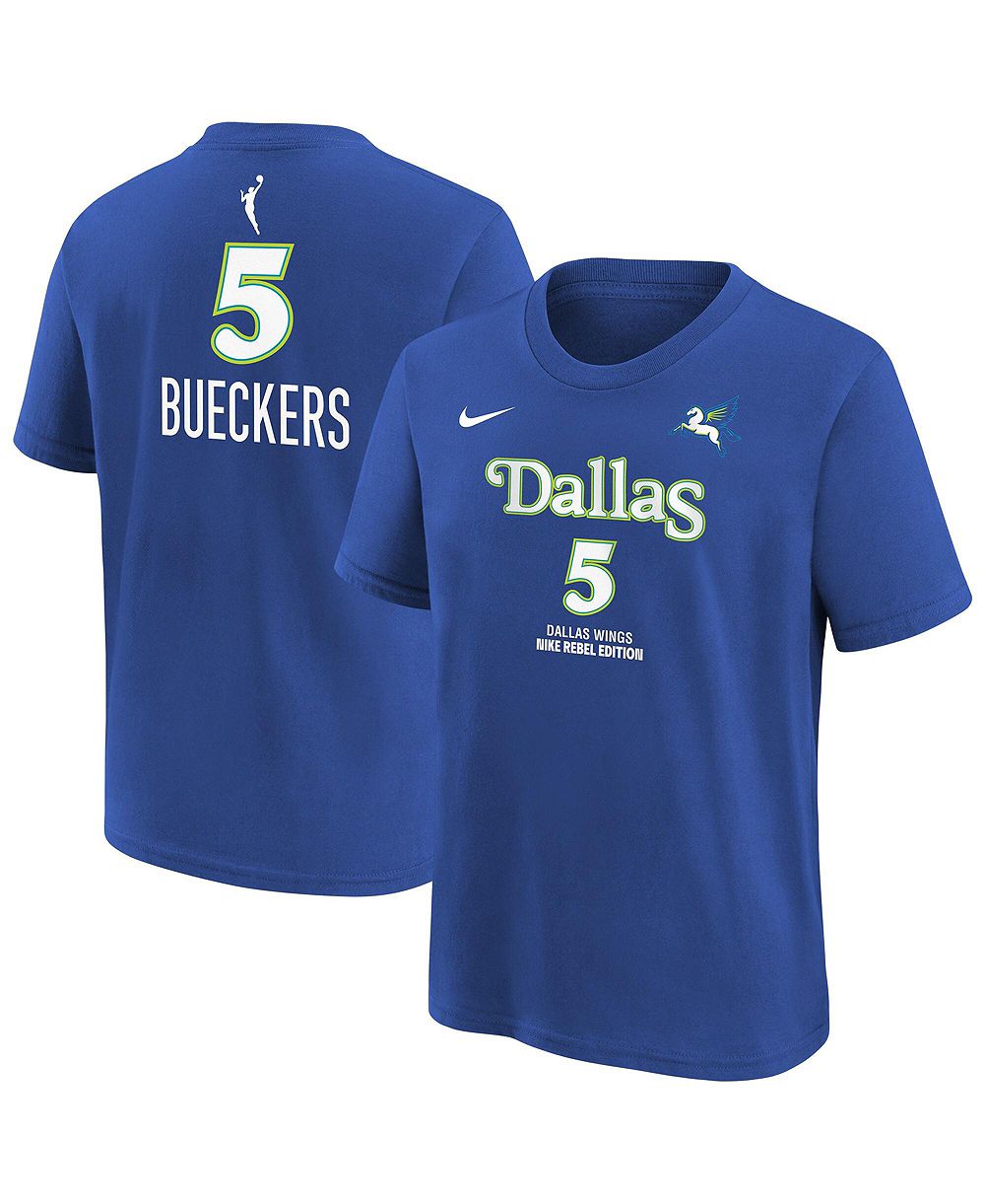 Nike футболка Paige Bueckers Blue Dallas Wings Rebel Edition для мальчиков и девочек