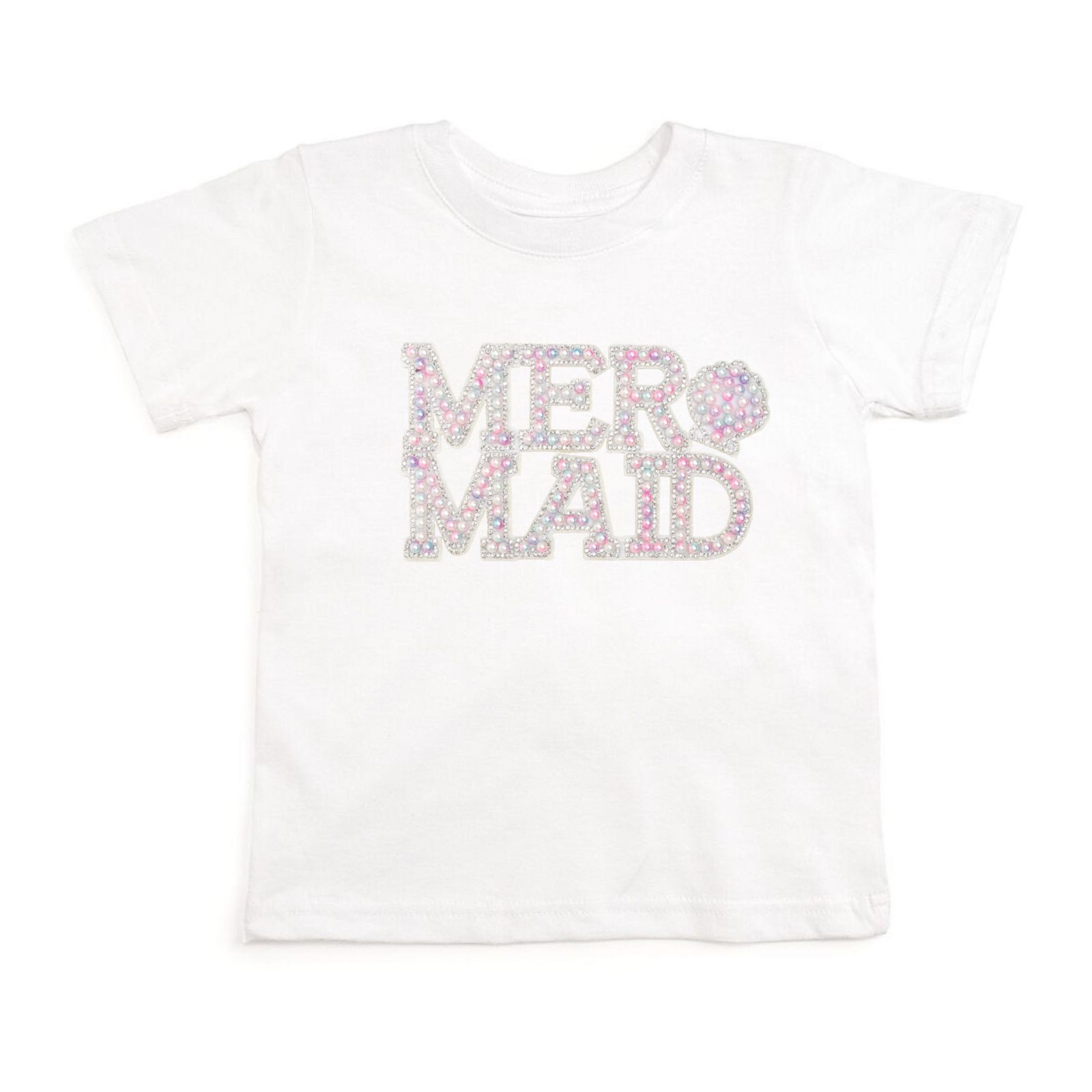 Sweet Wink Baby Girls Mermaid Pearl Patch Short Sleeve T-Shirt