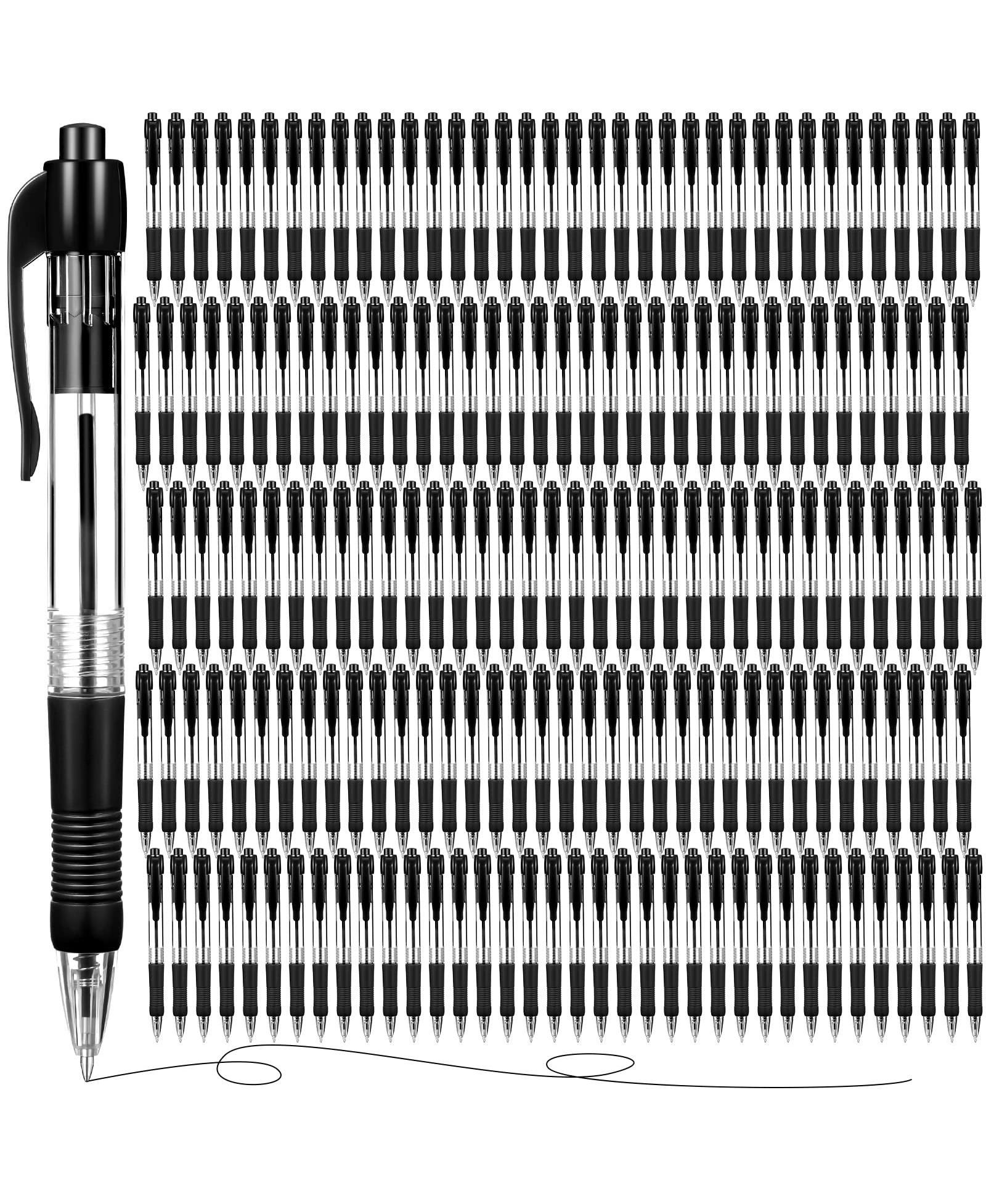GNUADZ Retractable Ballpoint Pen Medium Point Click Grip 200 Pack