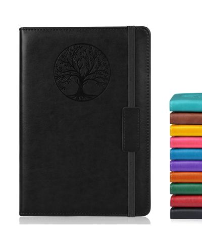 Black a5-sized dotted pages