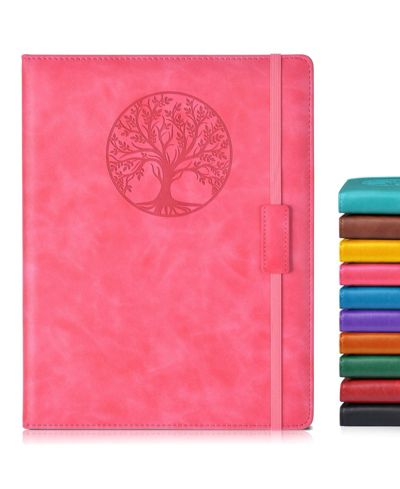 Pink a4-sized lined pages