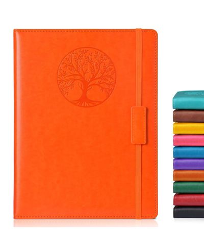 Orange b5-sized lined pages