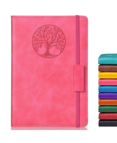 Pink a5-sized lined pages
