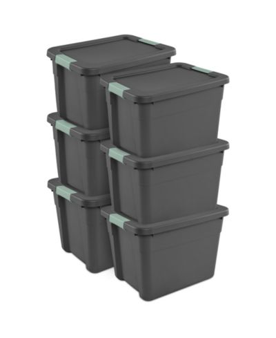 Контейнер для хранения Sterilite 6Pk Latch Tote, Stackable Plastic, 12Gal