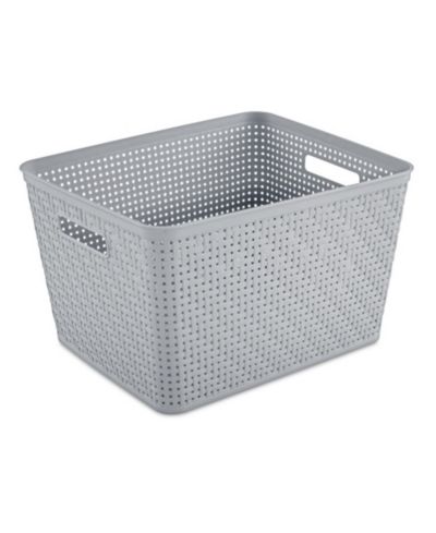 Sterilite 14"Lx8"H Woven Rectangular Tall Basket for Home Organization (6 Pack)