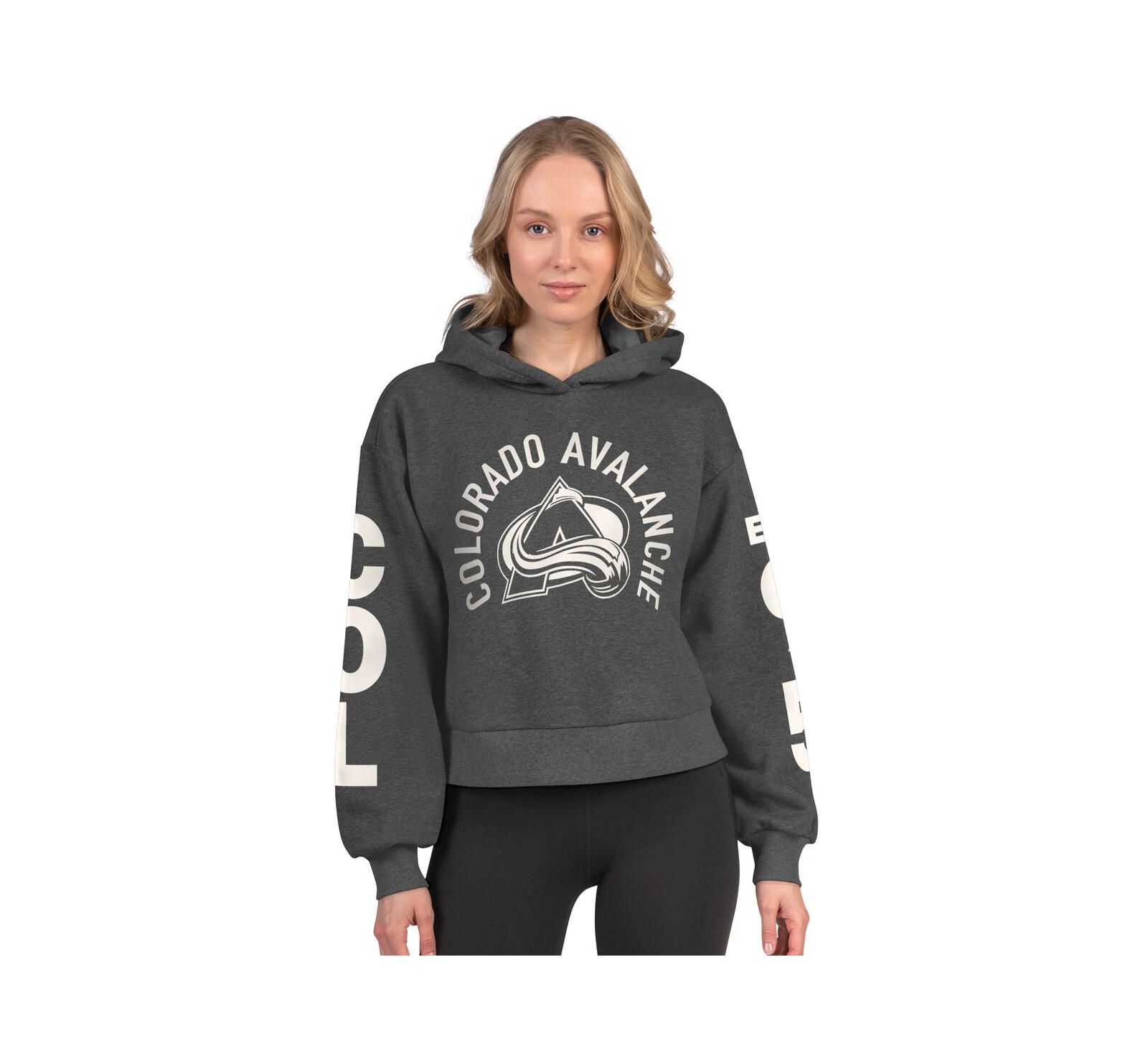 Женское укороченное худи Starter Heather Charcoal Philadelphia Flyers Star Player Fleece