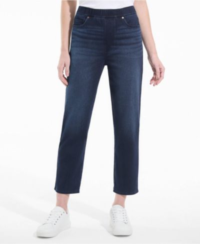 Женские джинсы Lands' End Starfish High Rise Knit Denim Straight Crop