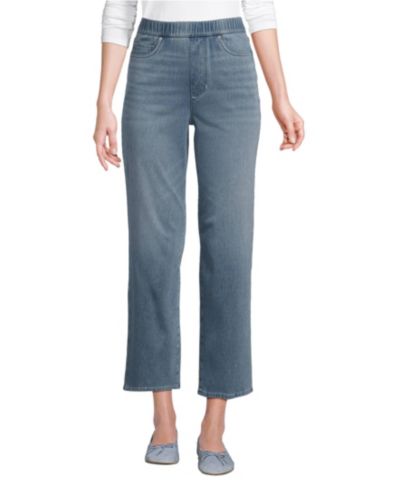 Джинсы Lands' End Women's Starfish High Rise Knit Denim Straight Crop