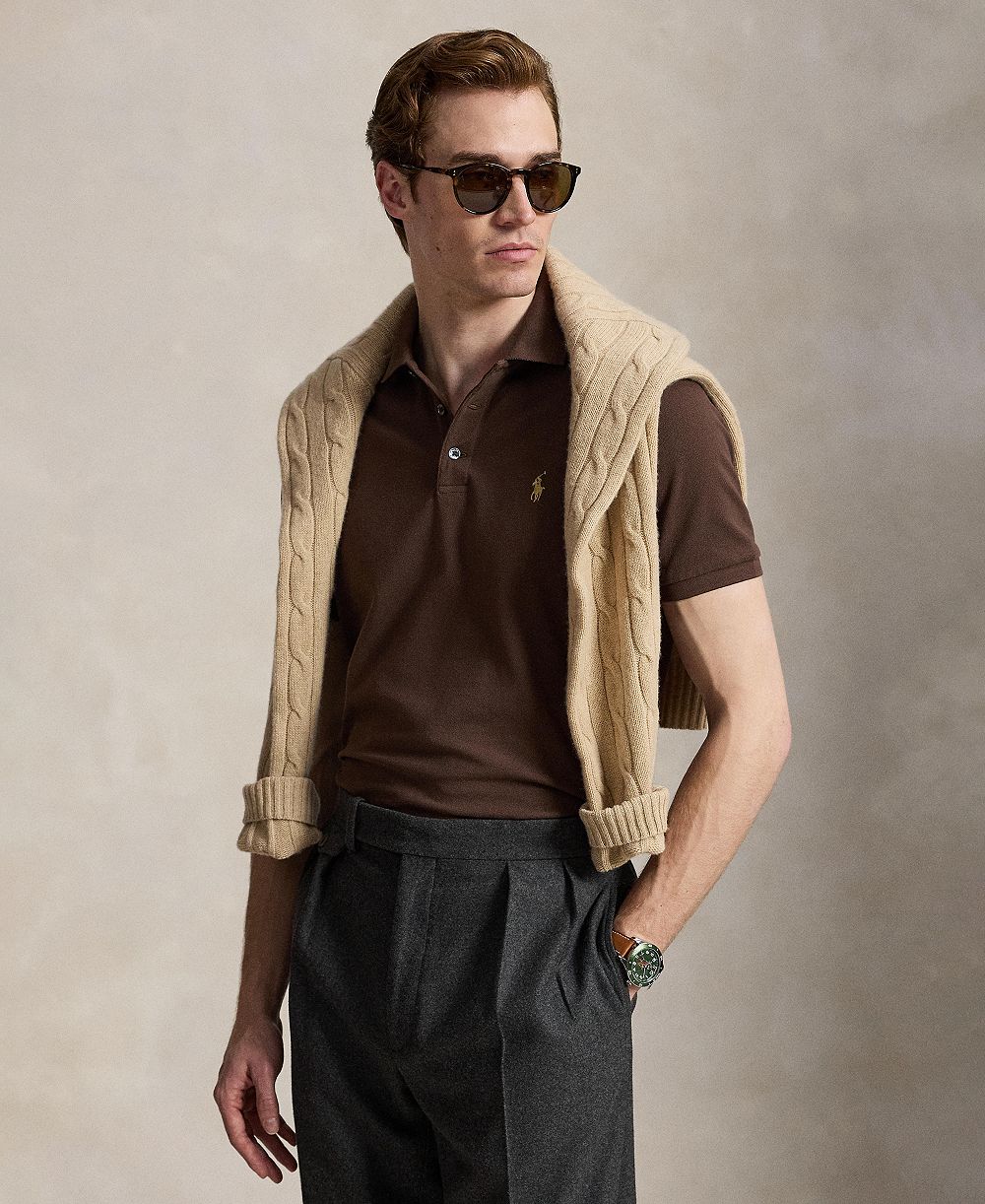 Мужская рубашка Polo Ralph Lauren Classic-Fit Stretch Mesh Polo
