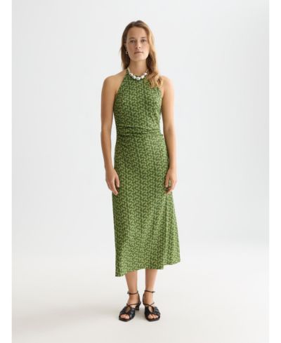 SCOTCH & SODA Женское платье Shift из хлопка и льна с вышивкой, длинный рукав