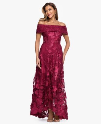 Вечернее платье XSCAPE Women's Off-The-Shoulder Embroidered Floral Ball Gown