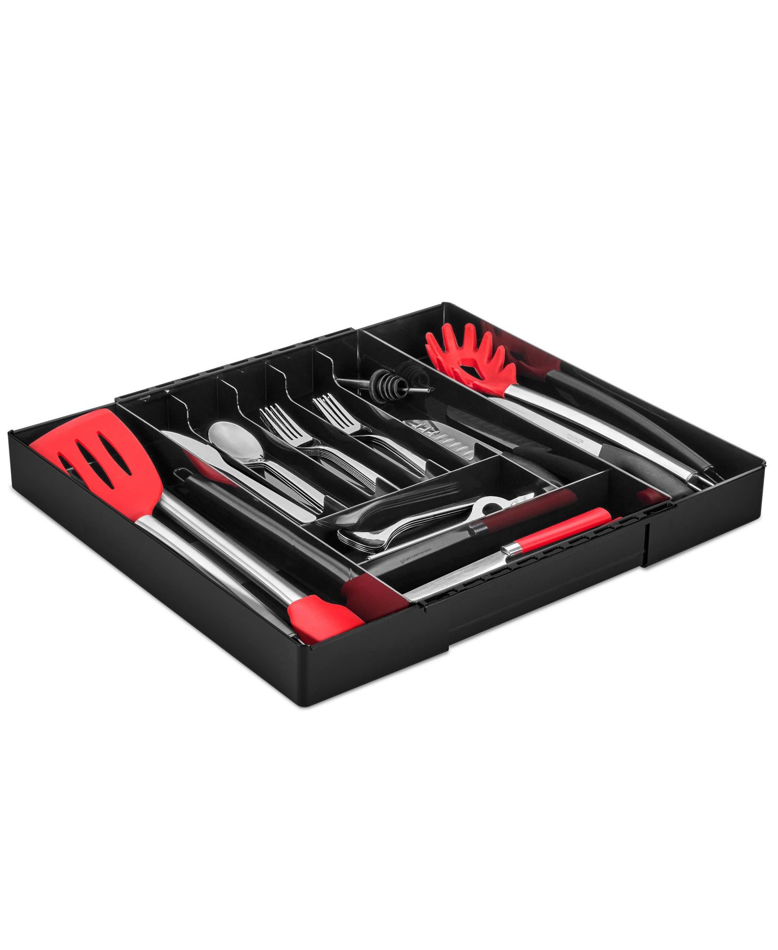 Sorbus Expandable Silverware Organizer - Multipurpose Flatware and Kitchen Storage Solution - with 7 compartments and 2 expandable slots