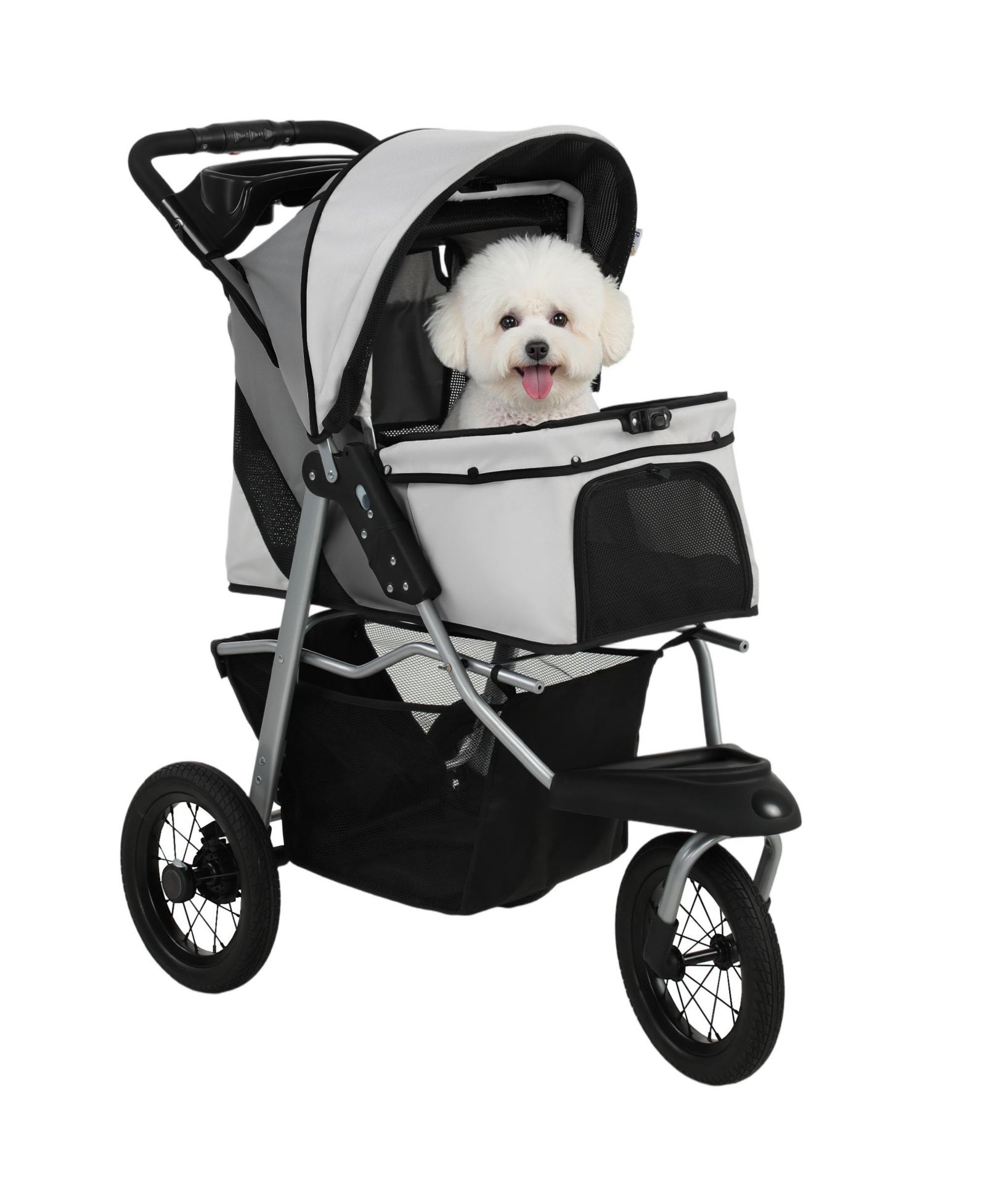 PawHut Foldable Dog Stroller with Wheels for Small Dogs
