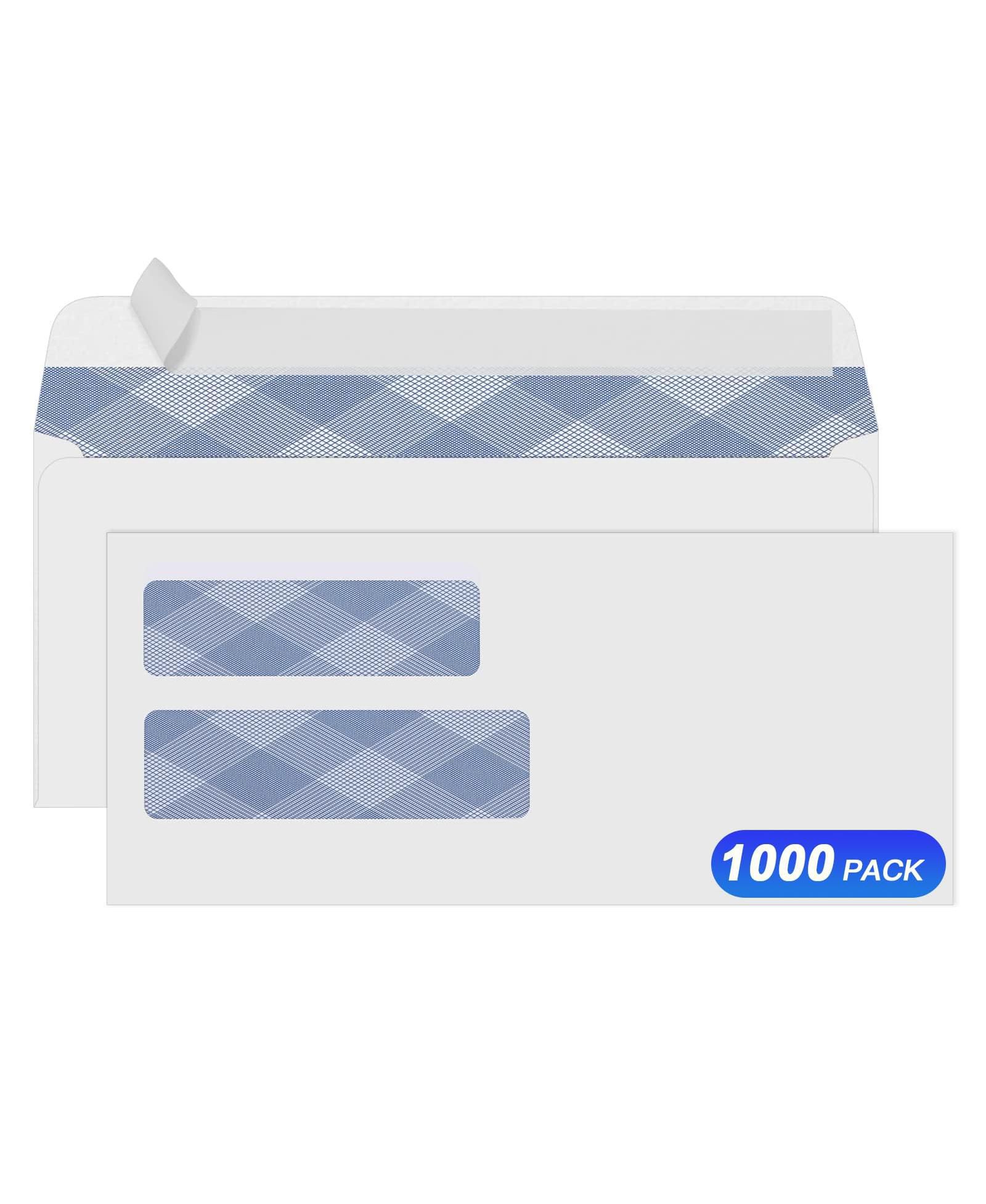 Конверты для документов GNUADZ Security Envelopes Self-Seal Double Window