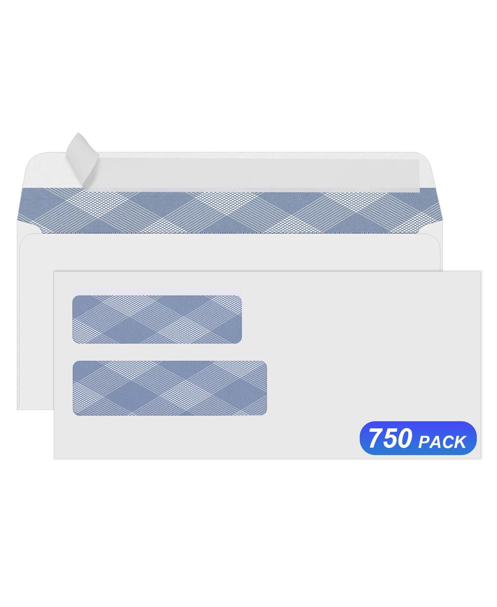Конверты для документов GNUADZ Security Envelopes Self-Seal Double Window