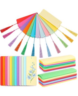 GNUADZ Paper Bookmarks Cardstock Tassels Craft DIY Classroom Gifts Tags