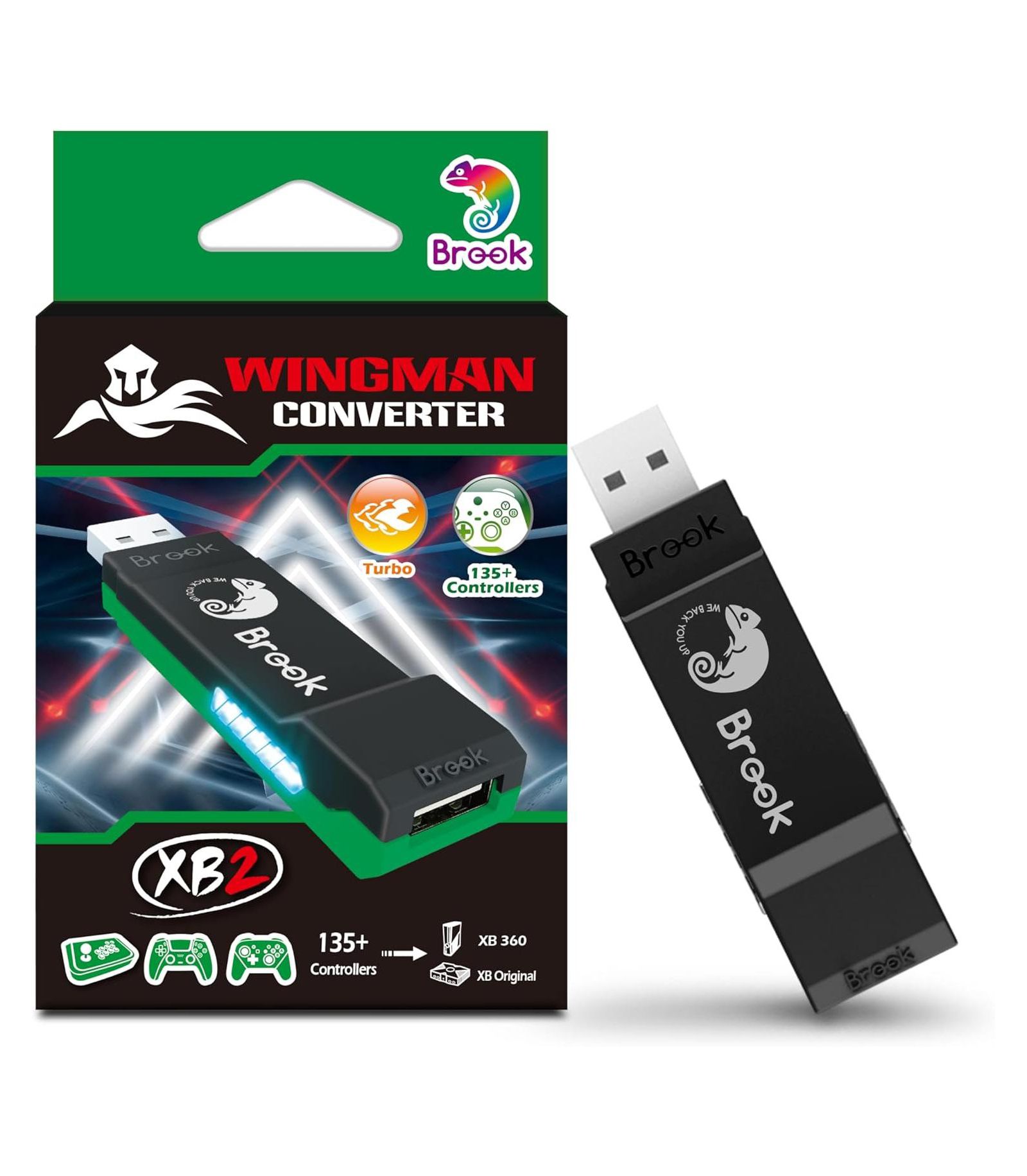 Brook Wingman XB2 Wireless Controller Adapter for Xbox 360, Xbox and PC