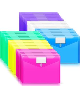 GNUADZ Poly Envelope File Folder Document Storage Label Pocket
