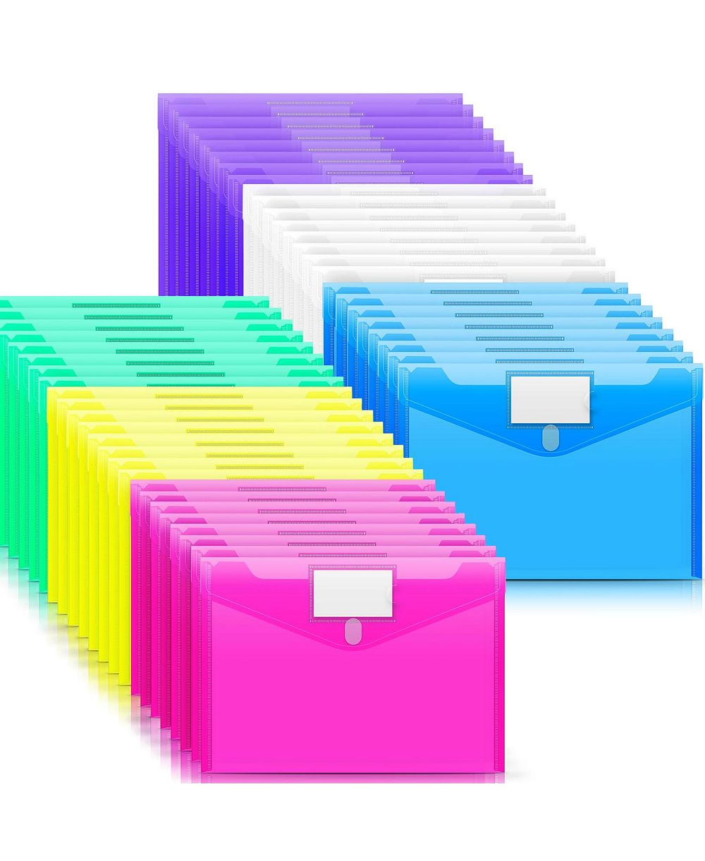 Папка-конверт GNUADZ Poly Envelope File Folder Document Storage Label Pocket