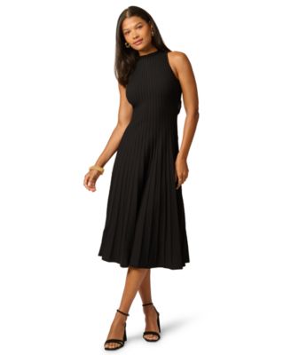 Adrianna Women's Mock-Neck Side-Cutout Rib-Knit Midi Dress