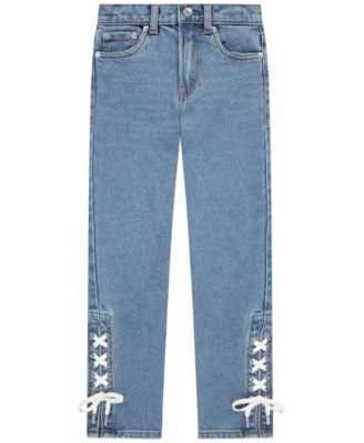 Levi's Girls' 7-16 Lace Up High-Rise Straight Jeans
