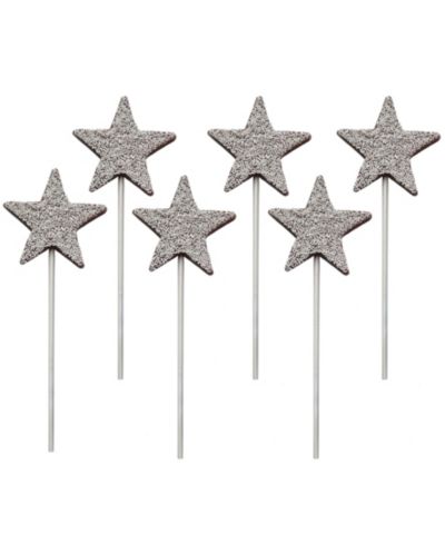 Betsy Ann Chocolates Festive Decorated Chocolate Star Lollipop, 6 Pack