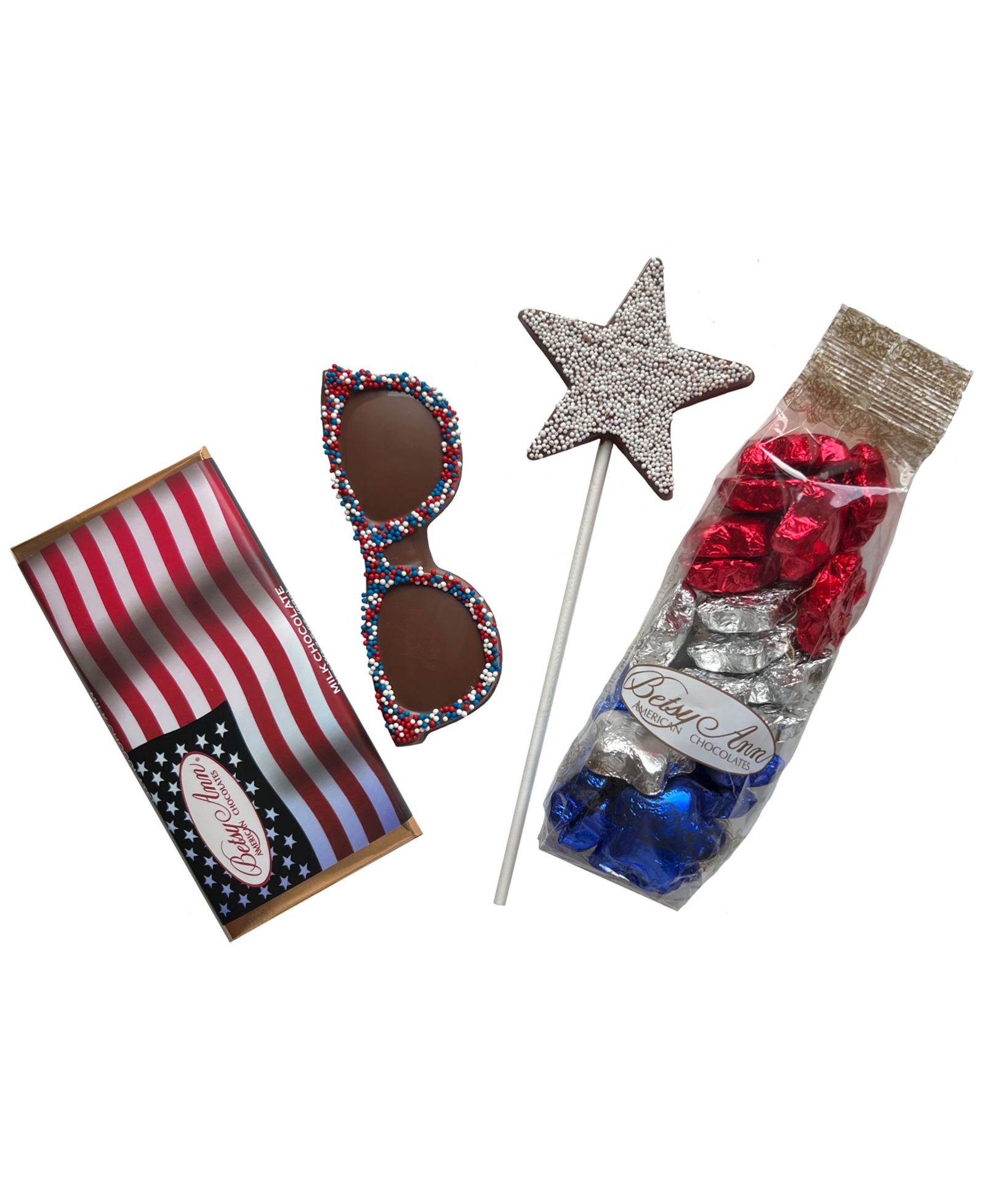 Betsy Ann Chocolates набор шоколада из 4 штук к 4 июля