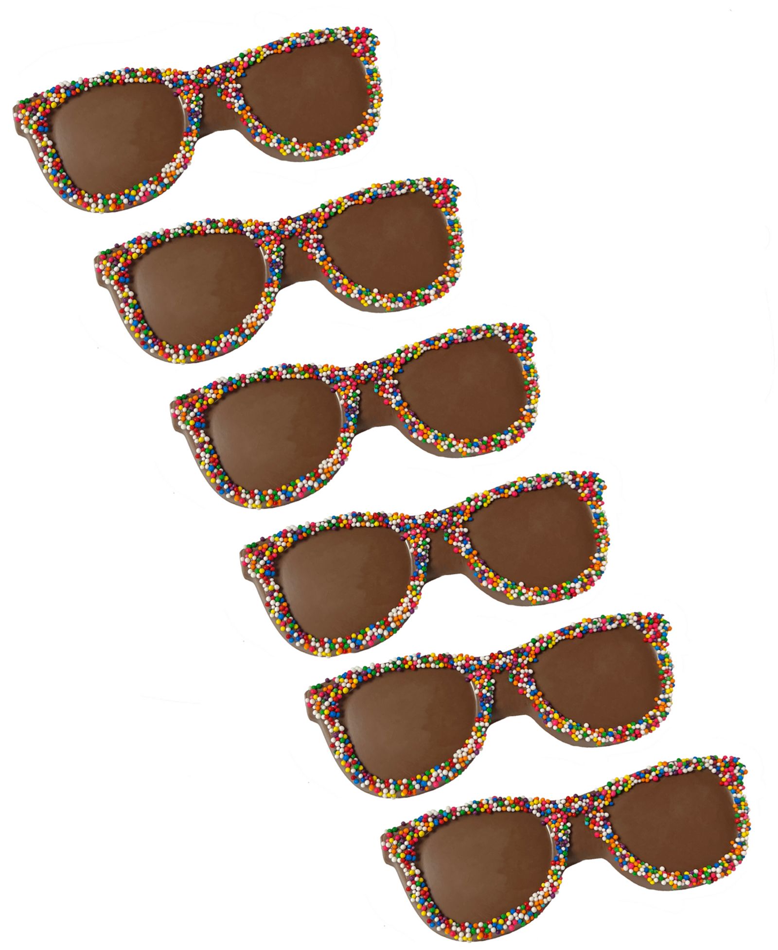 Betsy Ann Chocolates Decorated Milk Chocolate Sunglasses, 6 Pack