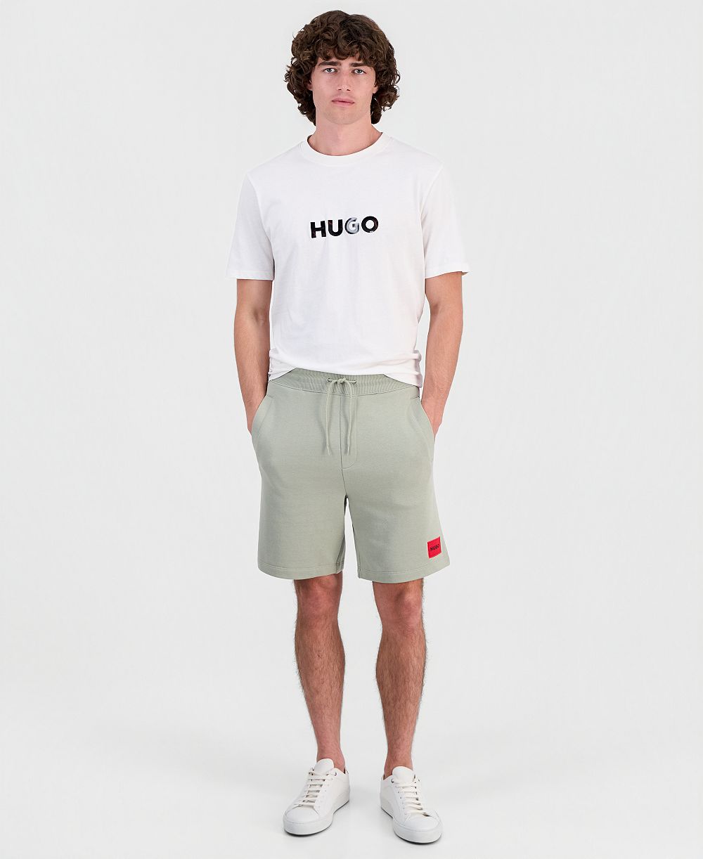 HUGO by Hugo Boss Men's Diz222 Logo Patch Jersey Shorts