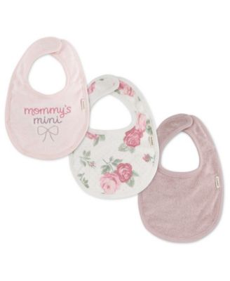 Huggies Baby Girls' Babywear Bibs, 3-Pack
