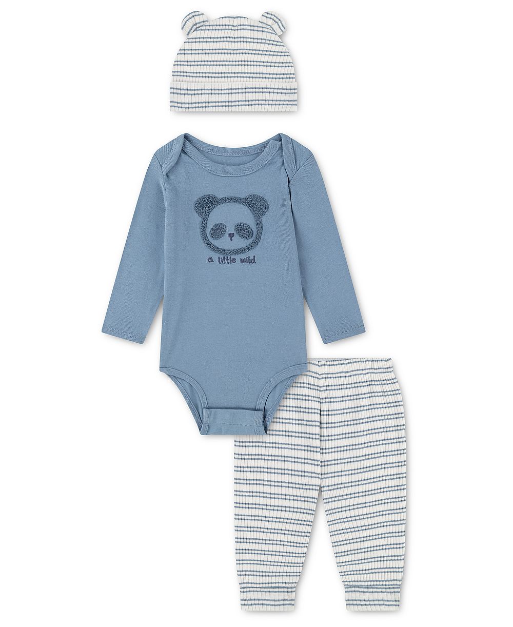 Детский комплект Huggies: боди с длинным рукавом, брюки и шапка, 3 предмета
