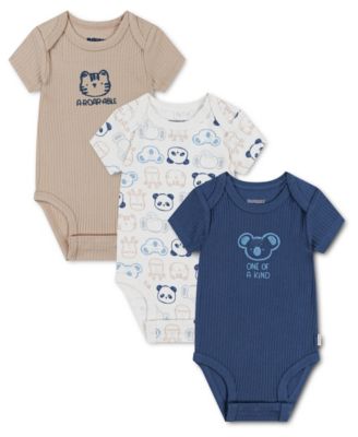 Huggies Baby Boys' Babywear Short-Sleeve Bodysuits, 3-Pack