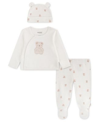 Huggies Baby Boys' Babywear Long-Sleeve Top, Footed Pants and Hat, 3-Piece Set
