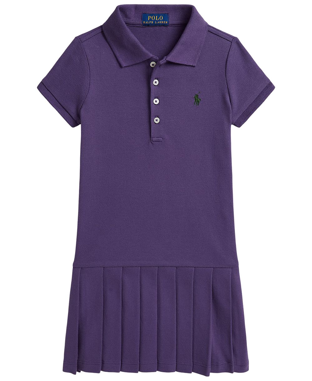 Платье Polo Ralph Lauren Girls' 2T-6X Pleated Stretch Mesh Polo