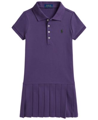 Платье Polo Ralph Lauren Girls' 2T-6X Pleated Stretch Mesh Polo