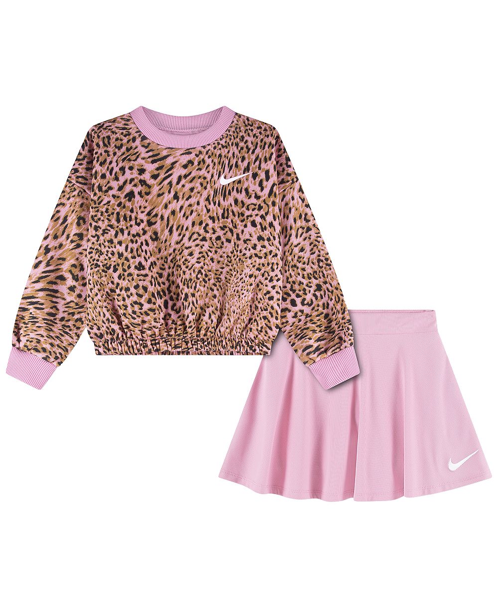 Nike Toddler Girls' 2T-4T Allover Printed Top and Scooter Skort, 2-Piece set