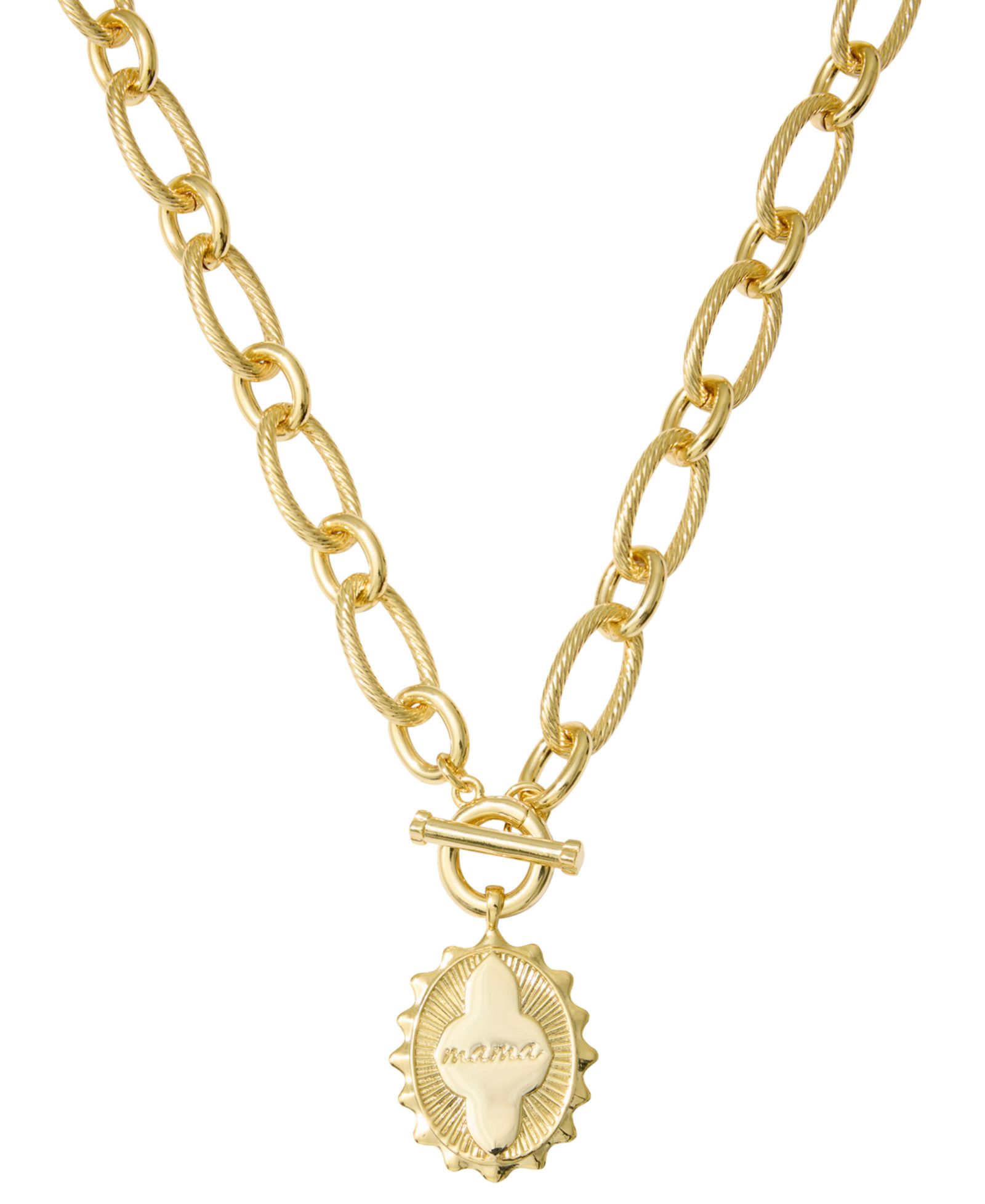 Золоченое подвесное ожерелье Kendra Scott Mama 14k Gold-Plated Link & Chain