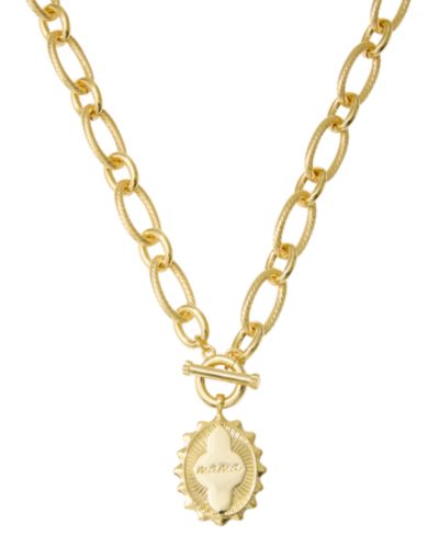 Золоченое подвесное ожерелье Kendra Scott Mama 14k Gold-Plated Link & Chain