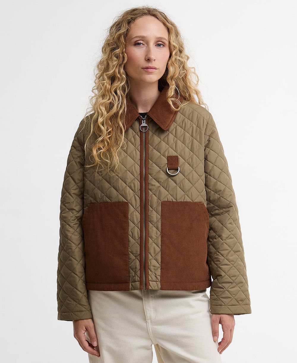 Barbour Women's Aylesby Quilted Front-Zipper Jacket