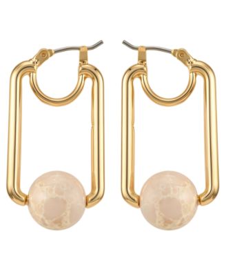 Серьги GUESS Gold-Tone Serpentine Stone Drop