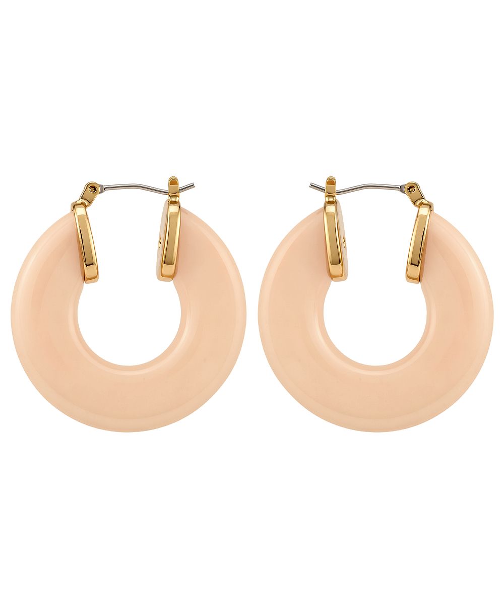 Серьги GUESS Gold-Tone Serpentine Stone Hoop