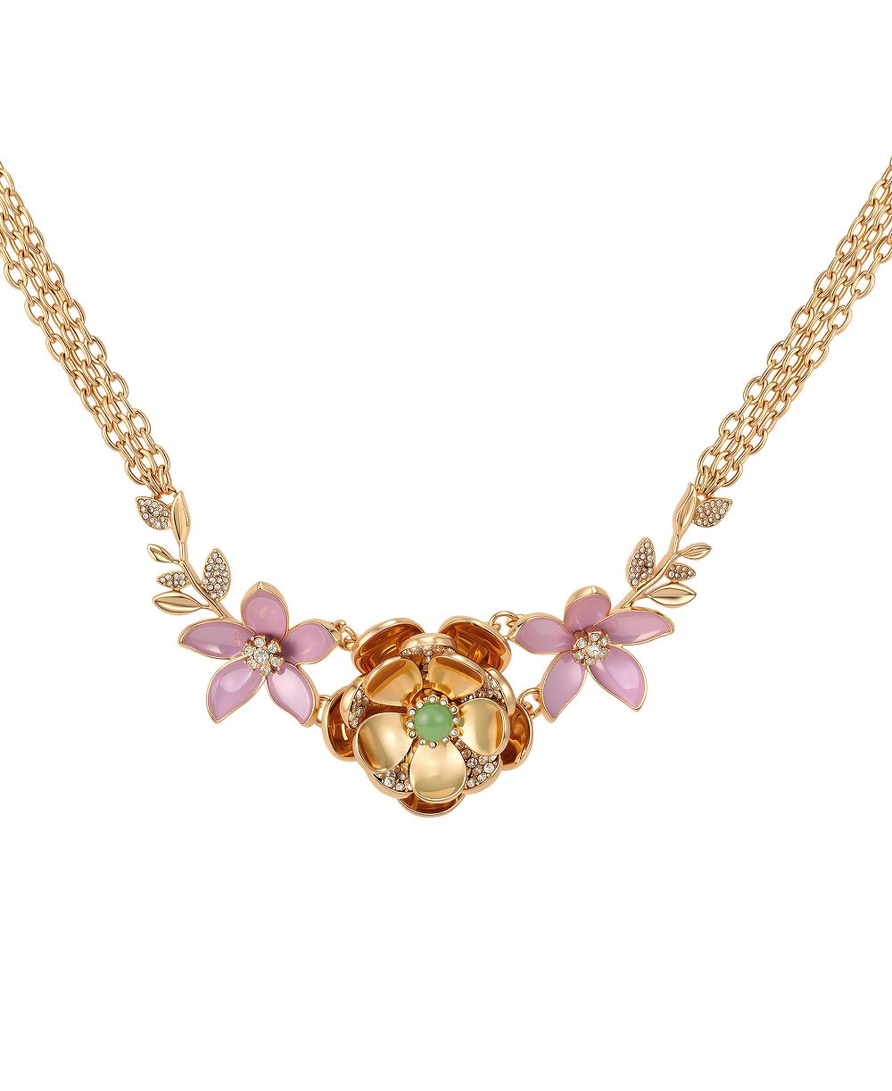 Ожерелье GUESS Gold-Tone Multi-Color Stone Statement